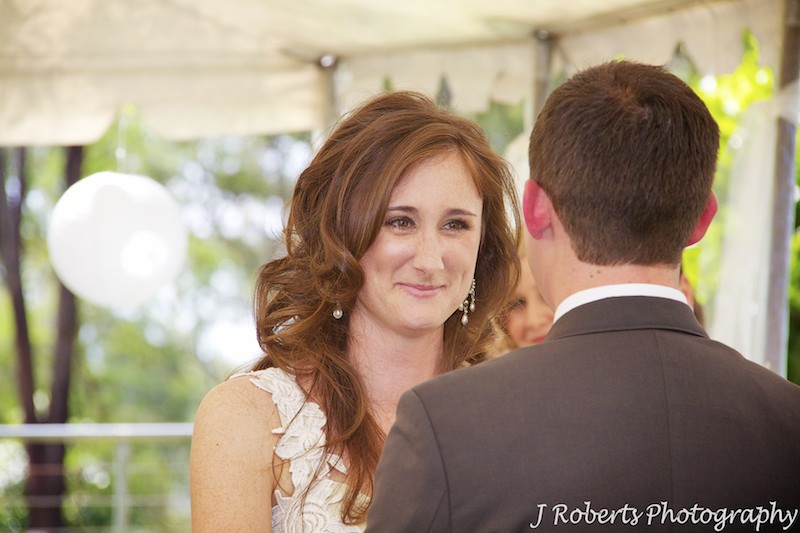 Bride looking into grooms eyes - wedding photography sydney